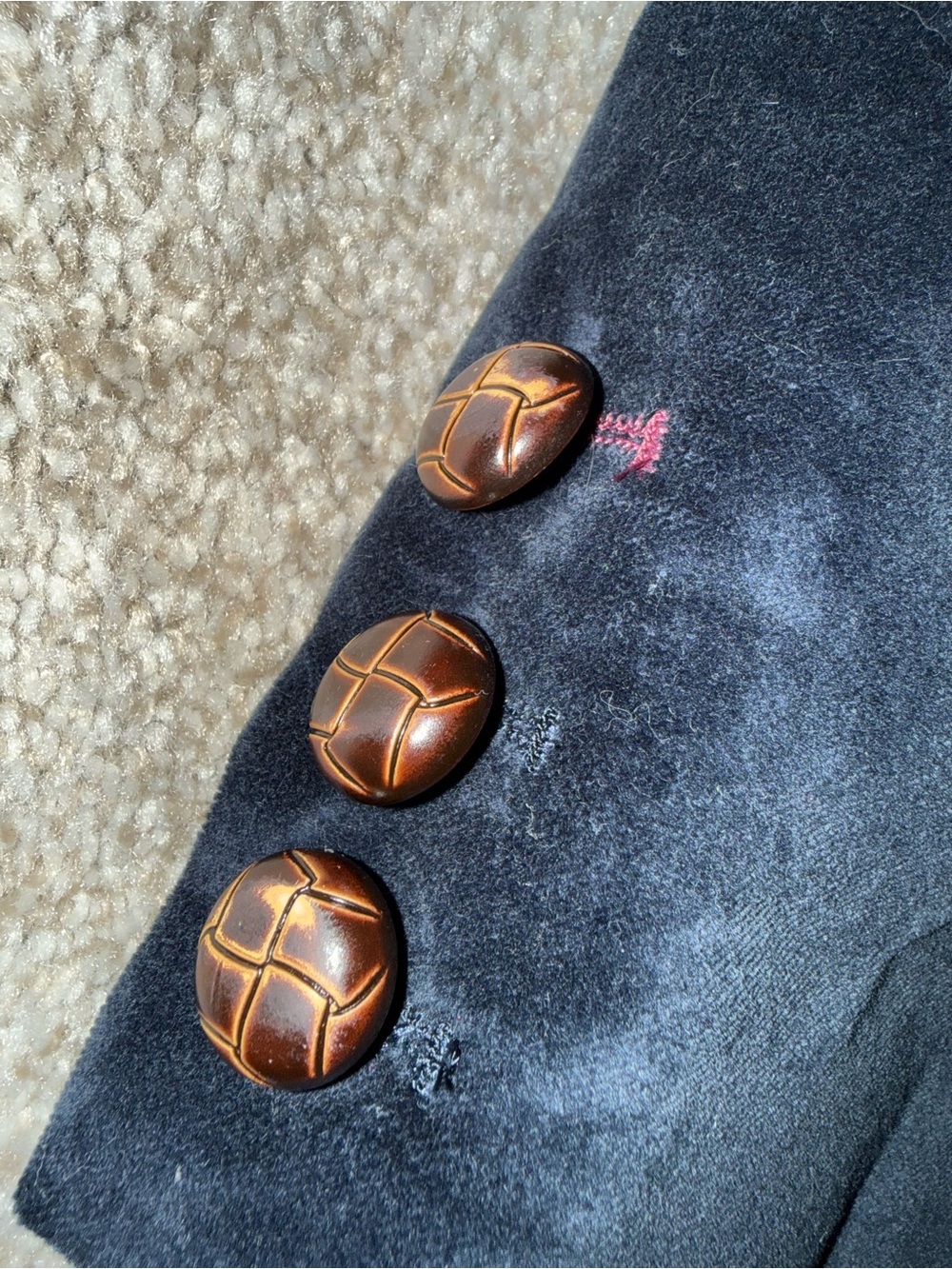 Boden Double-Breasted Velvet Blazer - Black - Picture 2 of 3